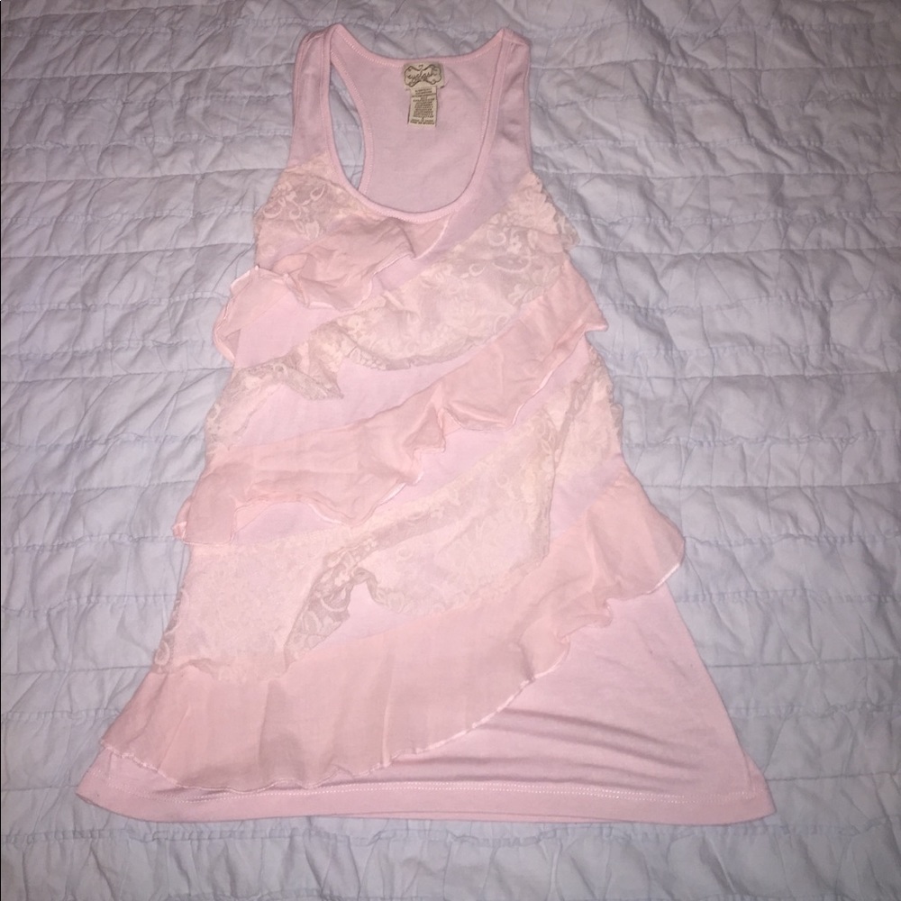 Pastel Pink Lacey Tank